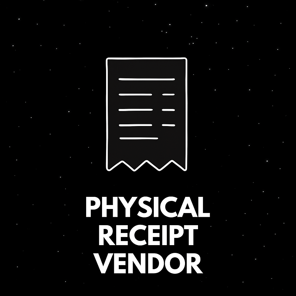 Physical Receipts Vendor